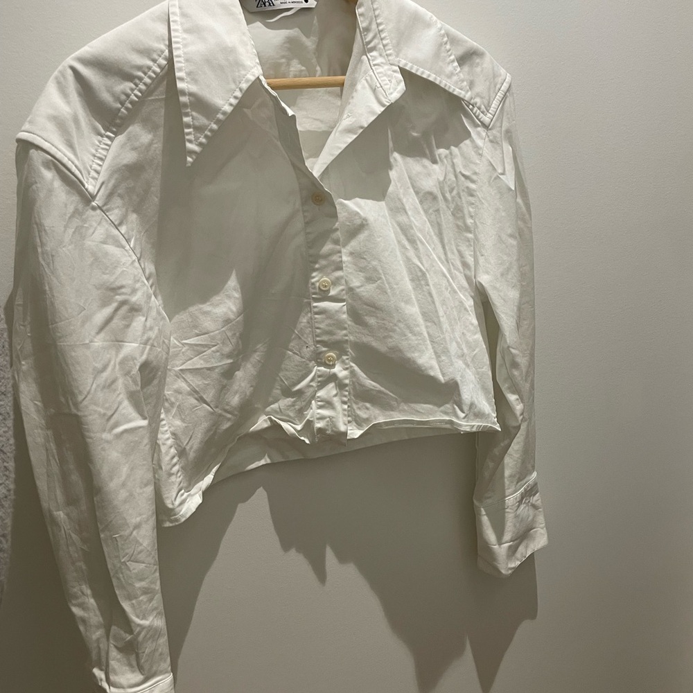 Zara White Button Down Shirt